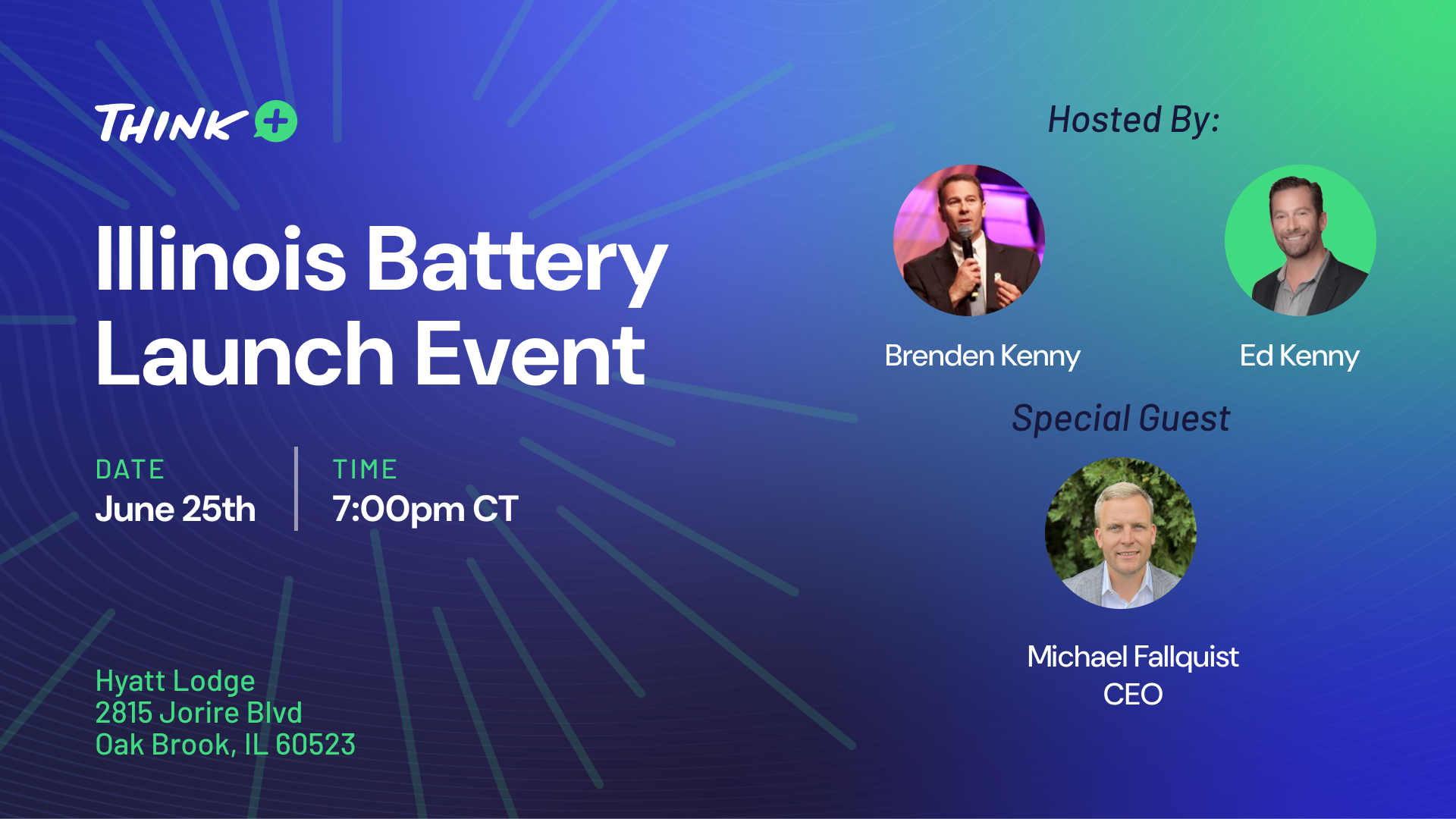Illinois Battery Launch Event flyer
